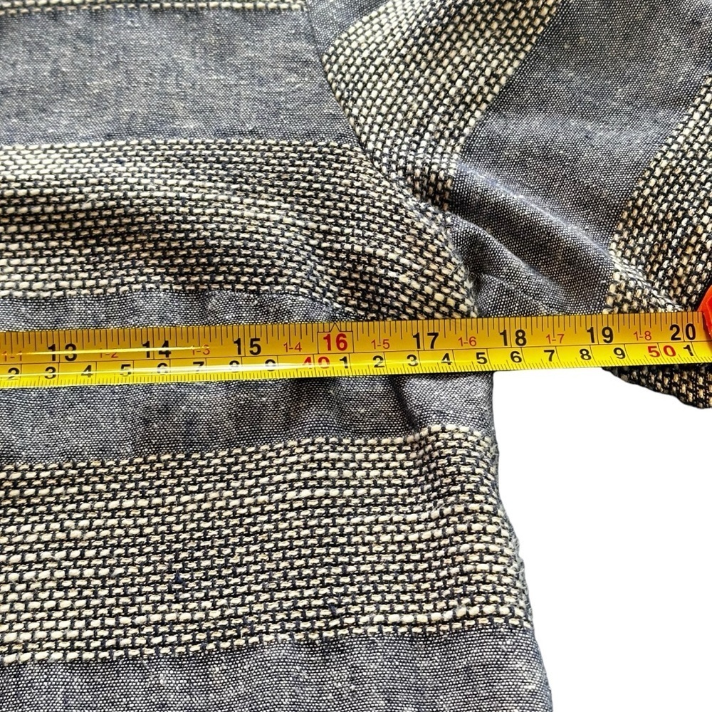 Clemence t-shirt dress cotton linen blend stripped texture 28 - Picture 5 of 10